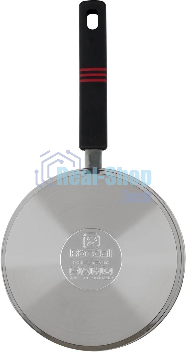 Ковш Rondell Stripes RDS-1635, 2 л, 18 см, с крышкой, сталь