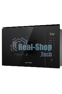 Микроволновая печь встраиваемая Kuppersberg HMW 651 B, High-Tech, 25 л, мощность 900 Вт, кварцевый гриль, поворотный стол, 5 уровней мощности, 8 автоматических программ, размораживание, сенсорное управление, дисплей, черный