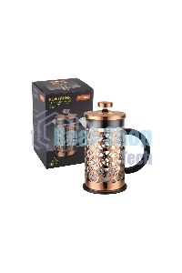 Френч-пресс MALLONY BRONZO объем: 600 мл, из боросил стекла, корпус из нерж стали (медный) (950154)
