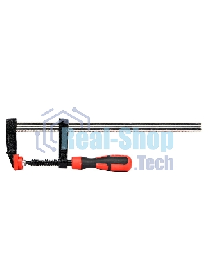 Струбцина F-образная усиленная Deli DL110525Z 250x50 мм, макс. усилие зажима 2000N, резьба 12мм