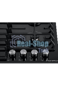 Газовая варочная панель Maunfeld EGHG.64.63CB/G, 4 конфорки, закаленное стекло, черный