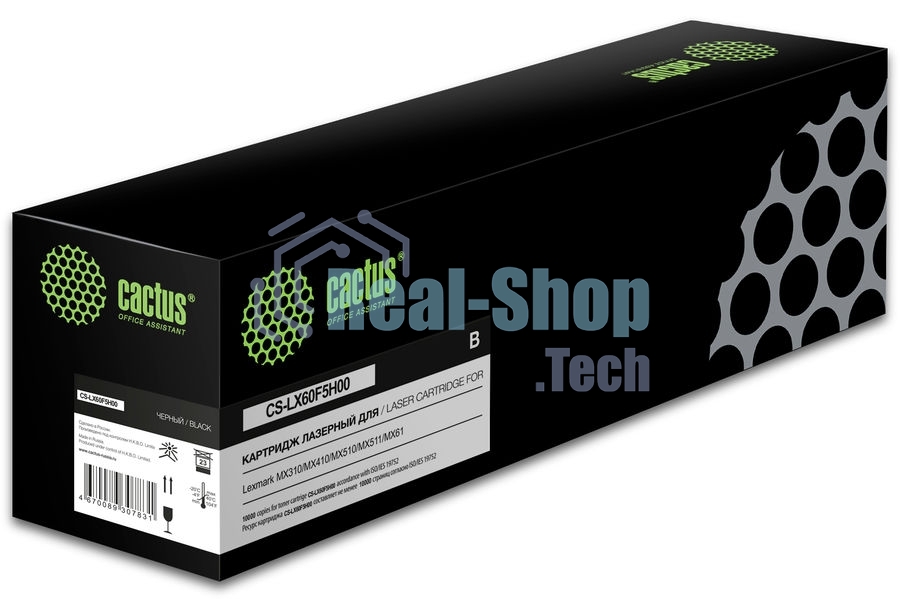 Картридж лазерный Cactus CS-LX60F5H00 60F5H00 черный (10000 стр.) для Lexmark MX310/MX410/MX510/MX511