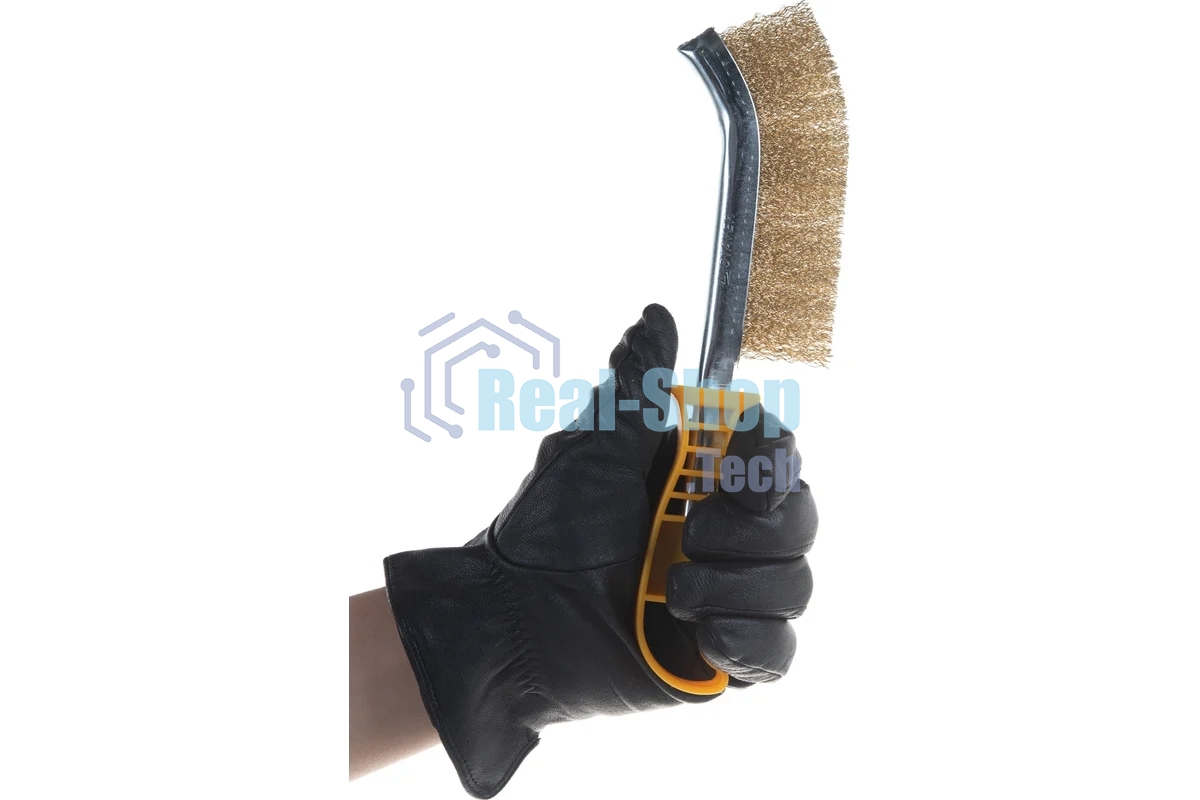 Кордщетка ручная STAYER 3508латунная с пластмассовой ручкой 1ряд