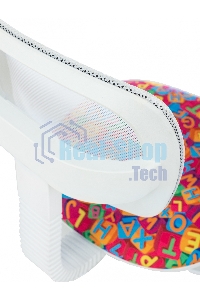 Кресло детское Бюрократ CH-W299 белый TW-15 мультиколор сиденье алфавит, сетка/ткань, крестов. пластик, пластик белый