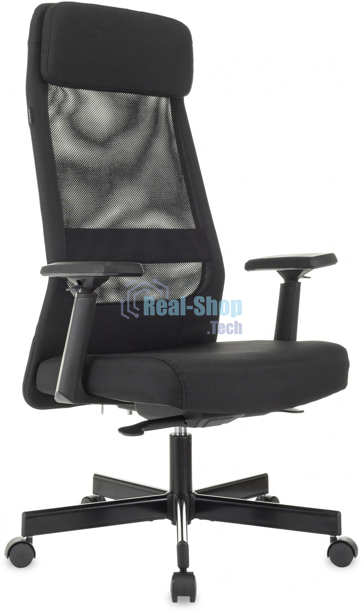 Кресло руководителя Бюрократ T-995 черный TW-01, сетка/ткань, крестов. металл черный