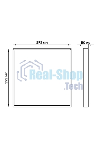 Светильник светодиодный Gauss MIR 595х595х50 35Вт 3000лм 6500К IP40 офисный встраив. накладной с опаловым рассеив. (аналог ЛВО)