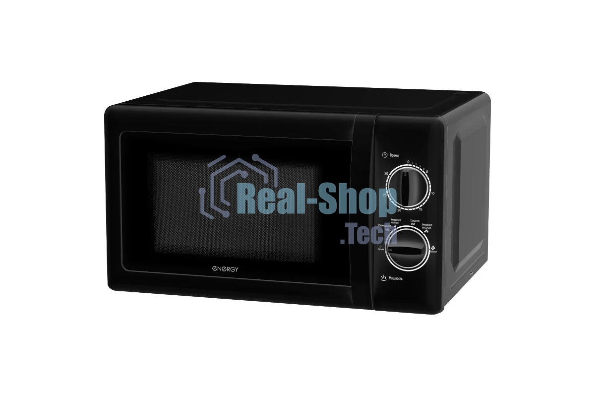 Микроволновая печь ENERGY EMW-20704 черный, 20 л, 700 Вт, переключатели - поворотный механизм