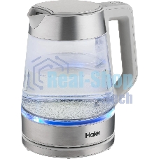 Чайник электрический Haier HK-501 1.7л. 2400Вт серый корпус: стекло/пластик (TD0036930RU)