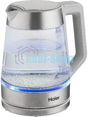 Чайник электрический Haier HK-501 1.7л. 2400Вт серый корпус: стекло/пластик (TD0036930RU)