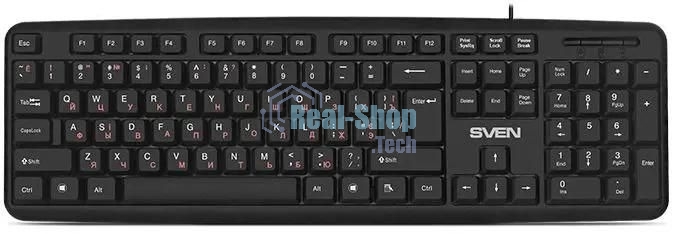 Клавиатура SVEN KB-S230 проводная, USB Type-A, чёрный
