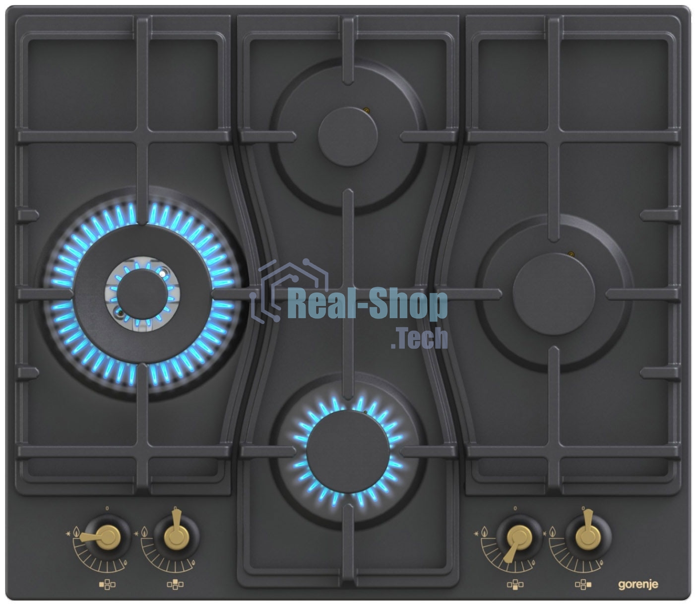 Газовая варочная панель Gorenje GW6D42CLB черный