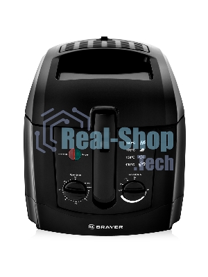 Фритюрница BRAYER 2830BR-BK чёрный, 1800 Вт, 3 л, 0.6 кг, съёмная чаша, таймер