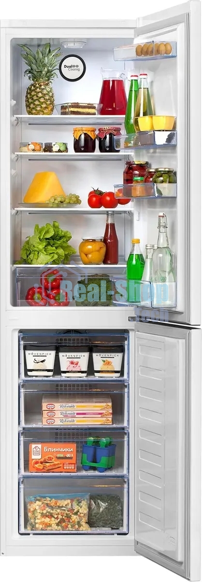 Холодильник Beko B1RCNK332W белый двухкамерный 200/100л морозилка снизу, No Frost