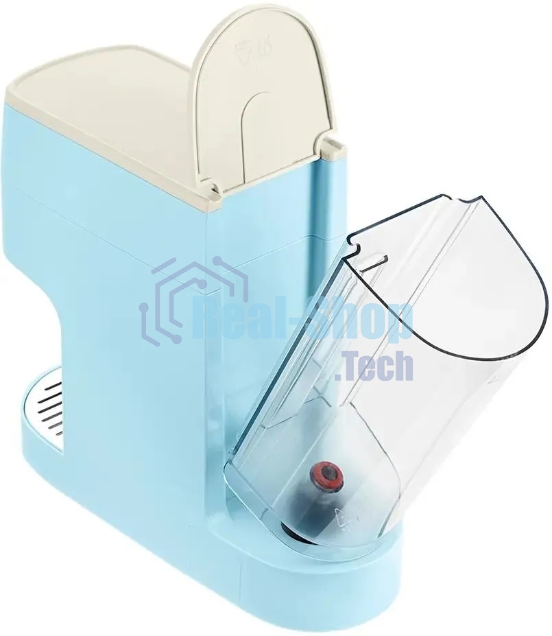 Кофеварка рожковая Kitfort КТ-7466 голубой/белый, исп. кофе - молотый/капсулы, 1.4 л, 1450 Вт, 19 бар