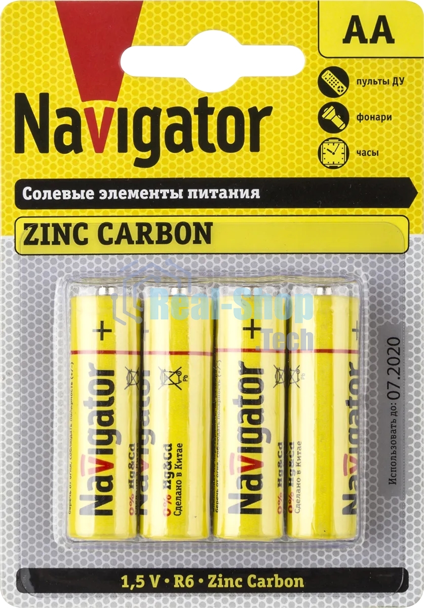 Элемент питания Navigator NBT-NS-R6-BP4, 1.5 В
