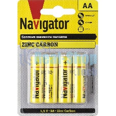Элемент питания Navigator NBT-NS-R6-BP4, 1.5 В