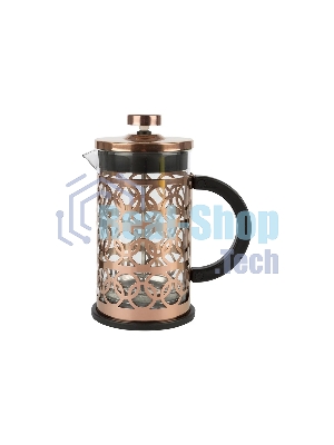 Френч-пресс MALLONY BRONZO объем: 600 мл, из боросил стекла, корпус из нерж стали (медный) (950154)