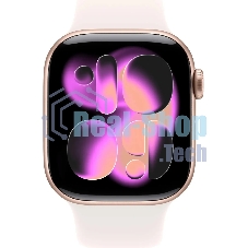 Умные часы Apple Watch Series 11 A3331 42мм OLED корп.розовое золото Sport Band рем.белый разм.брасл.:130-180мм (MEU04LW/A)
