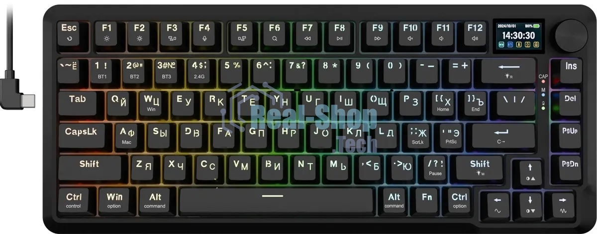Клавиатура беспроводная Defender Redragon Flekact Pro black (USB/BT, 81 клавиша)