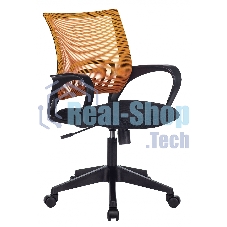 Кресло компьютерное Бюрократ CH-695N/OR/TW-11 спинка сетка оранжевый TW-38-3, сиденье черный TW-11