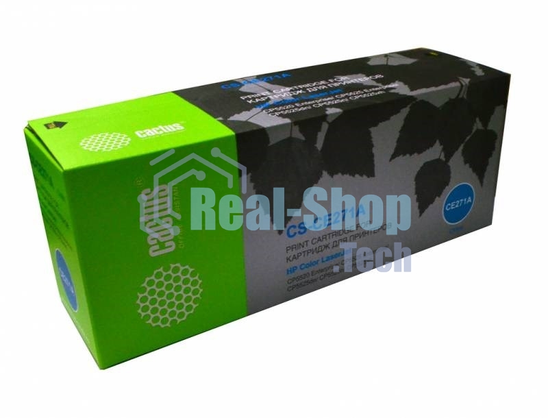Картридж лазерный Cactus CS-CE271A голубой (15000 стр.) для HP Color LaserJet Enterprise CP5525