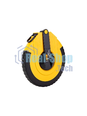 Мерная лента Deli DL9850ZY 50м x 14.5мм Ударопрочный корпус. Основной класс точности. Метрическое полотно из стекловолокна и ПВХ.