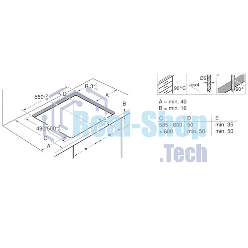 Индукционная варочная панель Bosch PUG61KAA5E черный