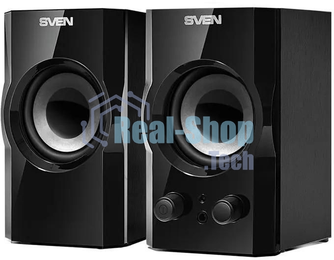 Акустическая система SVEN SPS-606, черный, акустическая система 2.0 (мощность 2x3 Вт(RMS))