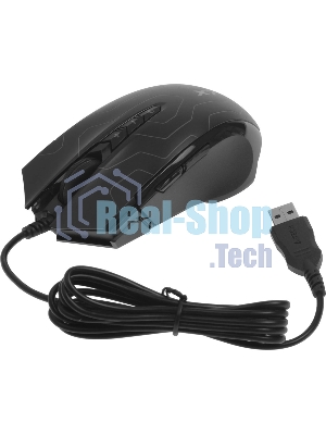 Мышь проводная A4Tech X89 Maze черный, 2400 dpi, USB, кнопки - 8
