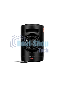 Тепловентилятор керамический Denzel DTFC-1200S, черный, 600/1200 Вт, 12 м2, 3 режима, термостат