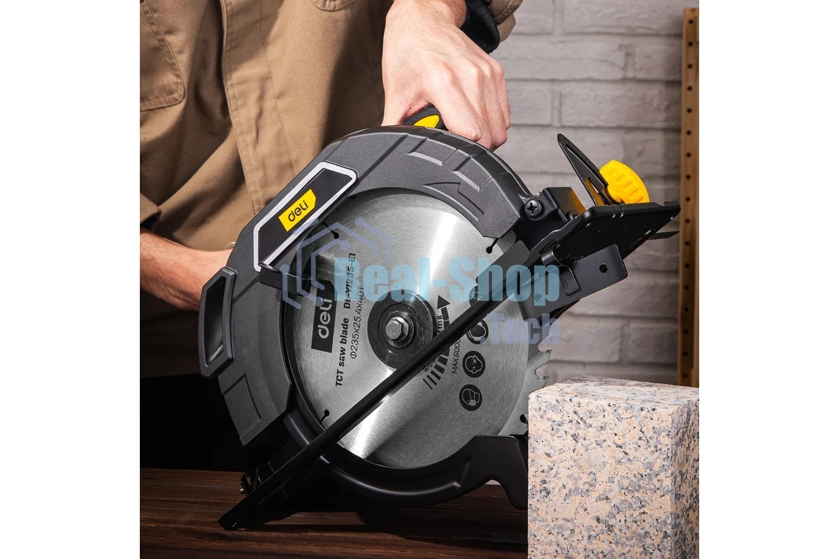 Циркулярная пила Deli DL-YJ235-E1 (2200Вт, 4200об/мин, диаметр диска 235мм)