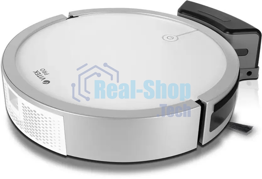 Пылесос-робот Vitek VT-1804 белый/серый, Li-Ion, уборка влажная, пылесборник контейнер 0.45 л