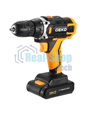 Дрель-шуруповерт Deko Banger 20V ONE+, 20 В, 1,5 Ач, 42 Нм, щеточный