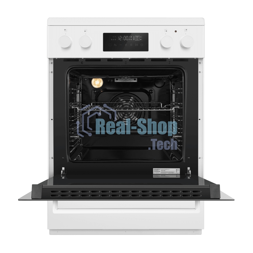 Плита электрическая Maunfeld MEC611CW09TD белый, конфорок 4 шт, духовка 59 л, 60 см x 85 см x 63 см