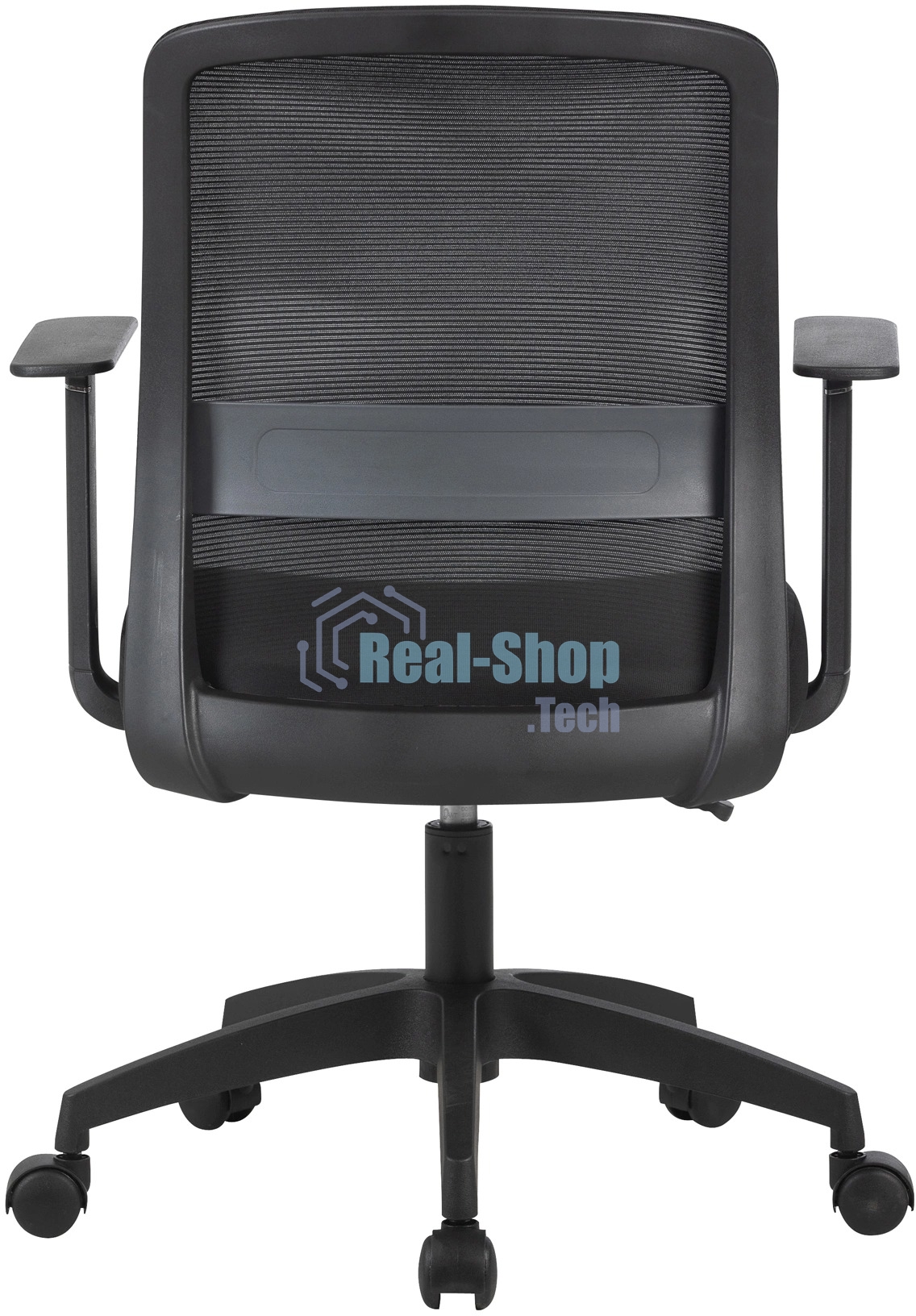 Кресло компьютерное Cactus CS-MC333-BK черный, сиденье черный, сетка/ткань, низк.спин. крестов. пластик, пластик черный