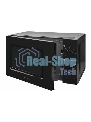 Микроволновая печь HOME HMM207BB черный, 20 л, 700 Вт, переключатели - поворотный механизм