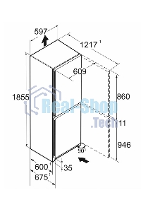 Холодильник Liebherr CND 5204-22 001 белый двухкамерный 185/123л морозилка снизу