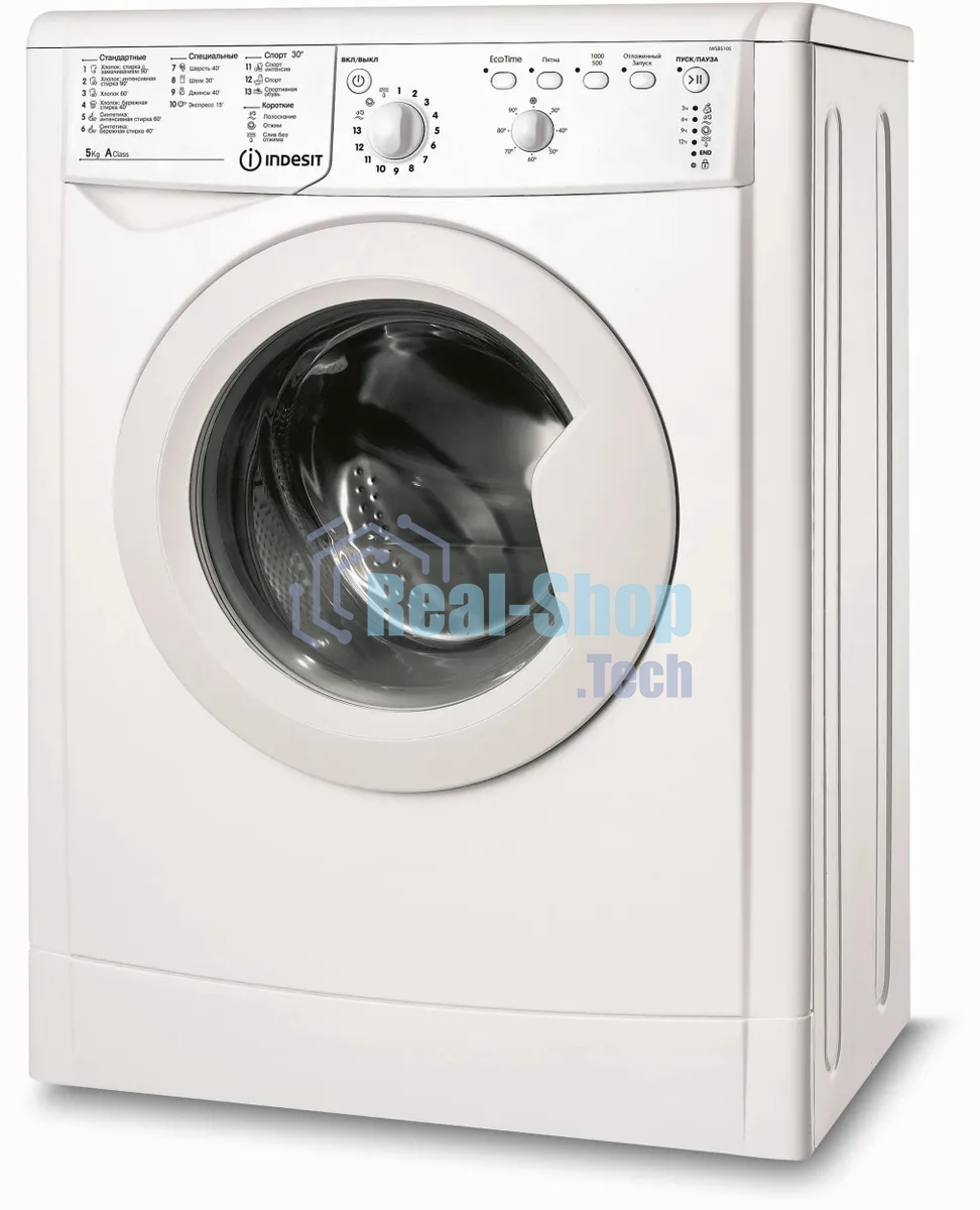 Стиральная машина Indesit IWSC 5105 белый, загрузка фронтальная 5 кг, 1000 об/мин., класс: А