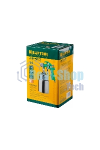 Пневматический краскопульт KRAFTOOL AirKraft, HVLP, с нижним бачком, 1,4мм 06520-1.4