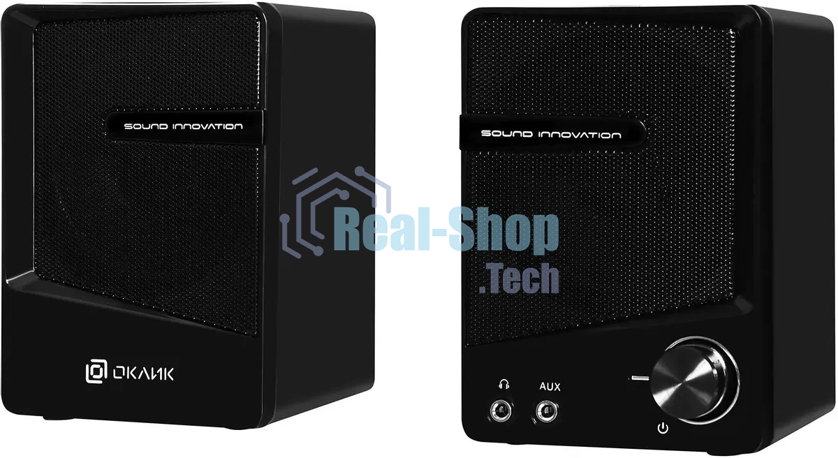 Акустическая система Oklick OK-126 2.0 черный 6Вт