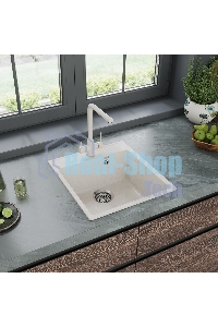 Кухонная мойка Maunfeld Perla 460 MFQS-460W кремовый