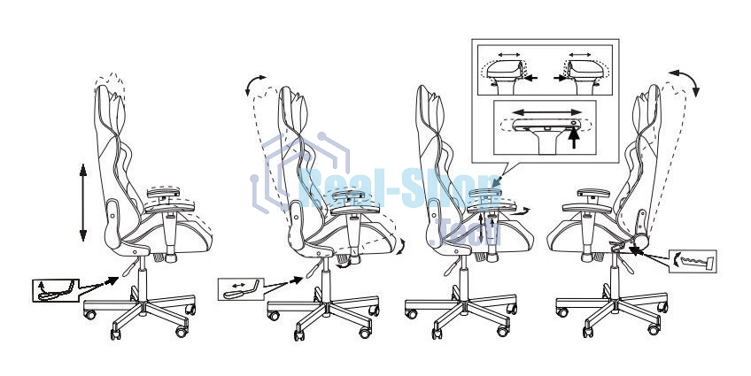 Кресло игровое Бюрократ VIKING 7 KNIGHT B FABRIC черный текстиль/эко.кожа крестовина металл/пластик