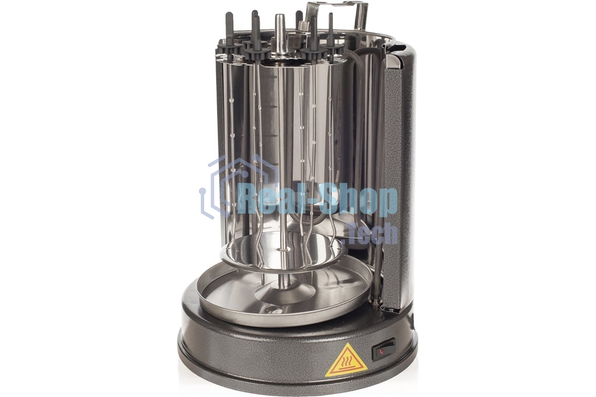 Шашлычница электрическая Kitfort KT-1404, 1400Вт серебристый