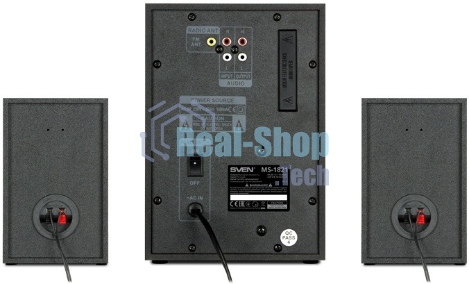 Акустическая система SVEN MS-1821 2.1 черный 40Вт BT