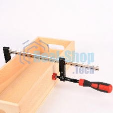 Струбцина F-образная усиленная Deli DL110525Z 250x50 мм, макс. усилие зажима 2000N, резьба 12мм