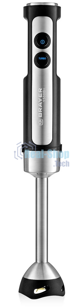 Блендер погружной Brayer BR1256 черный, 1500 Вт, плавная регулировка, турбо