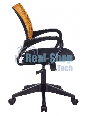 Кресло Бюрократ CH-695N/OR/TW-11 оранжевый/черный, сетка, 120 кг, механизм качания