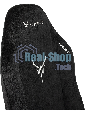 Кресло игровое Бюрократ Knight N1 Fabric черный Light-20, с подголов. крестовина металл