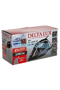 Утюг DELTA LUX DE-3001 черный с бронзовым, 2000 Вт