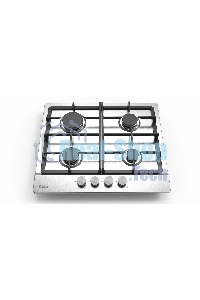 Газовая варочная панель Evelux HEG 633 X Hi-Tech, 60 см, 4 конфорки, чугунные решетки, газ-контроль, электроподжиг, механическое управление, нержавеющая сталь